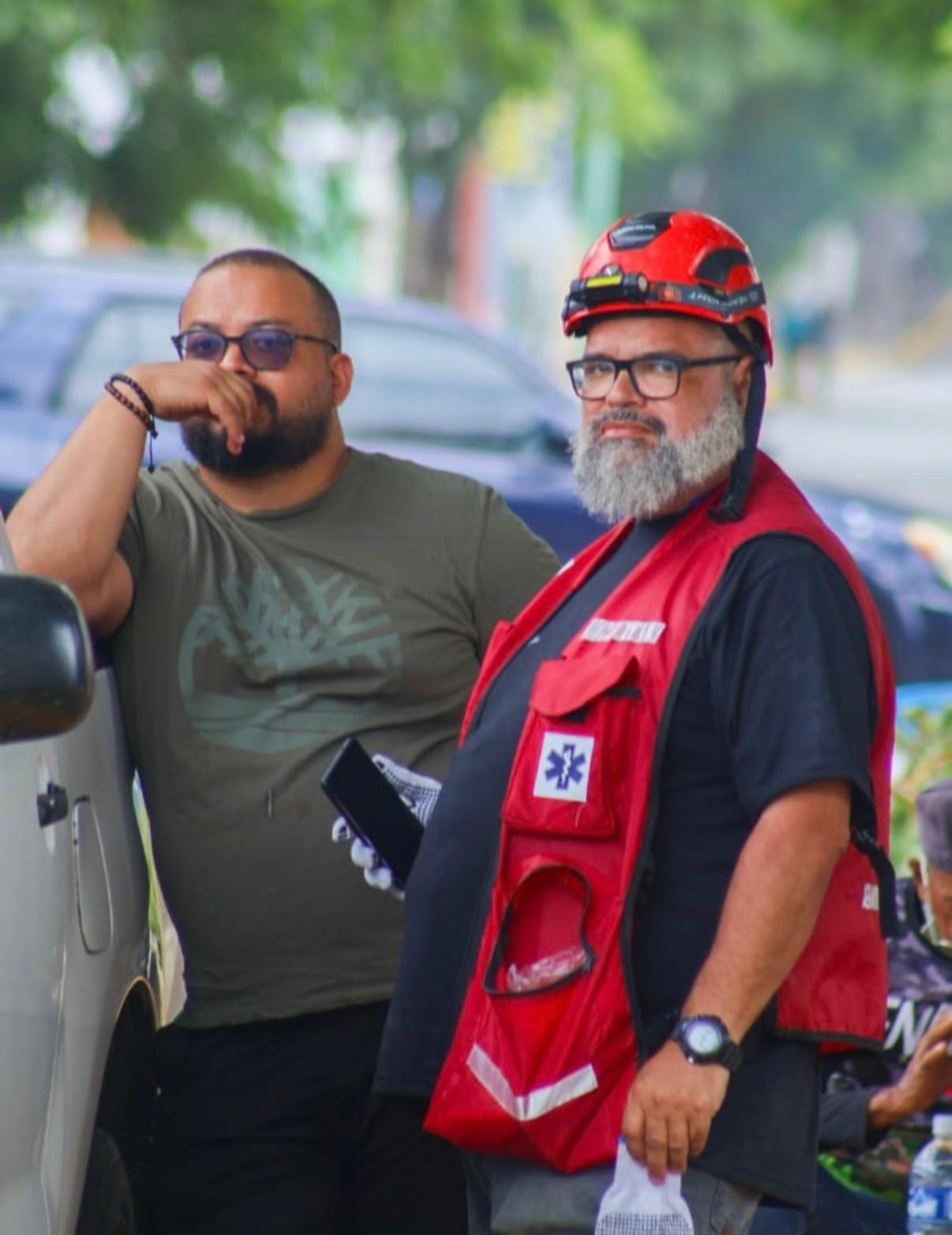 Abihail Lara, team leader and and Sano a rescuer from Brasil